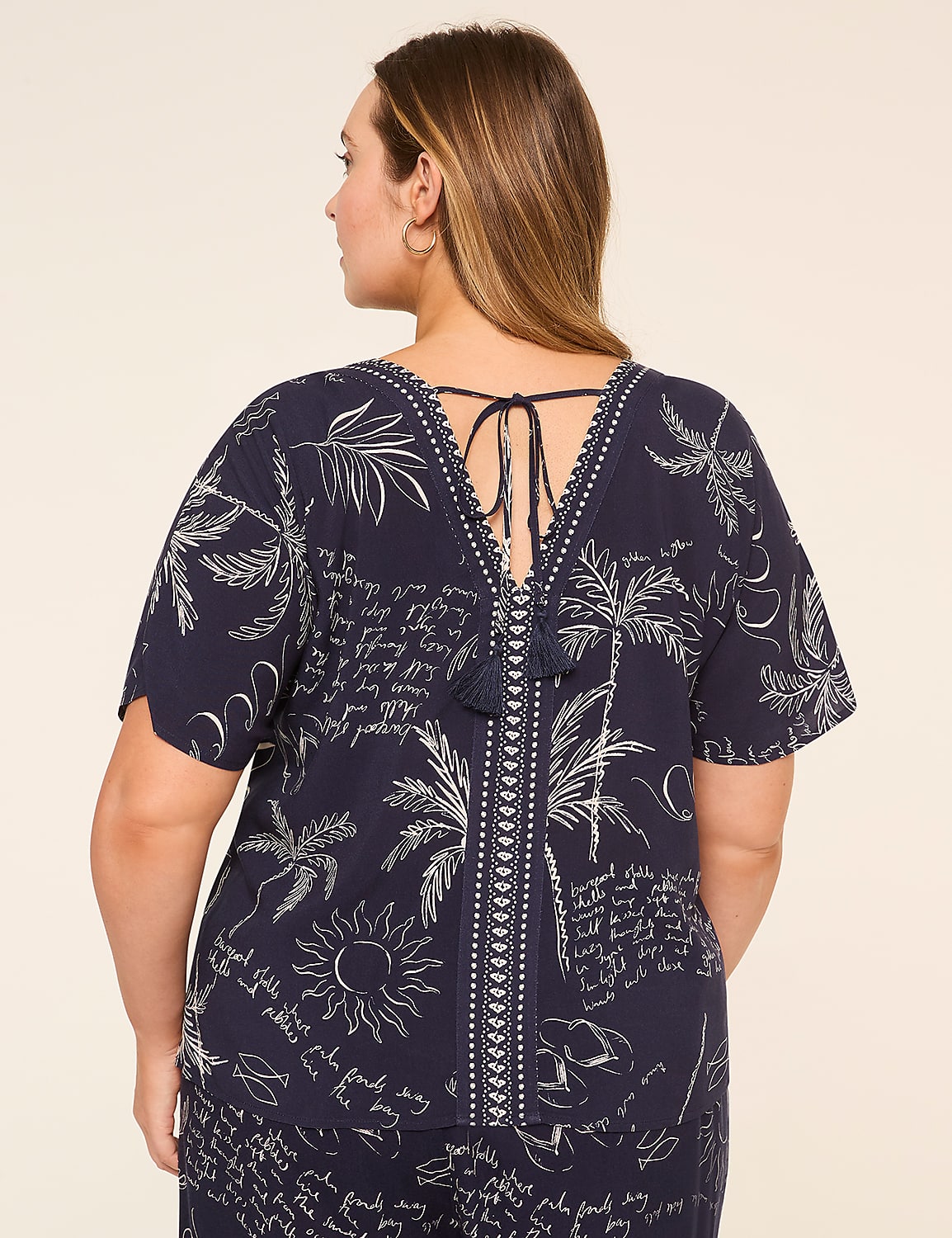 Dolman-Sleeve V-Neck Top Product Image 2