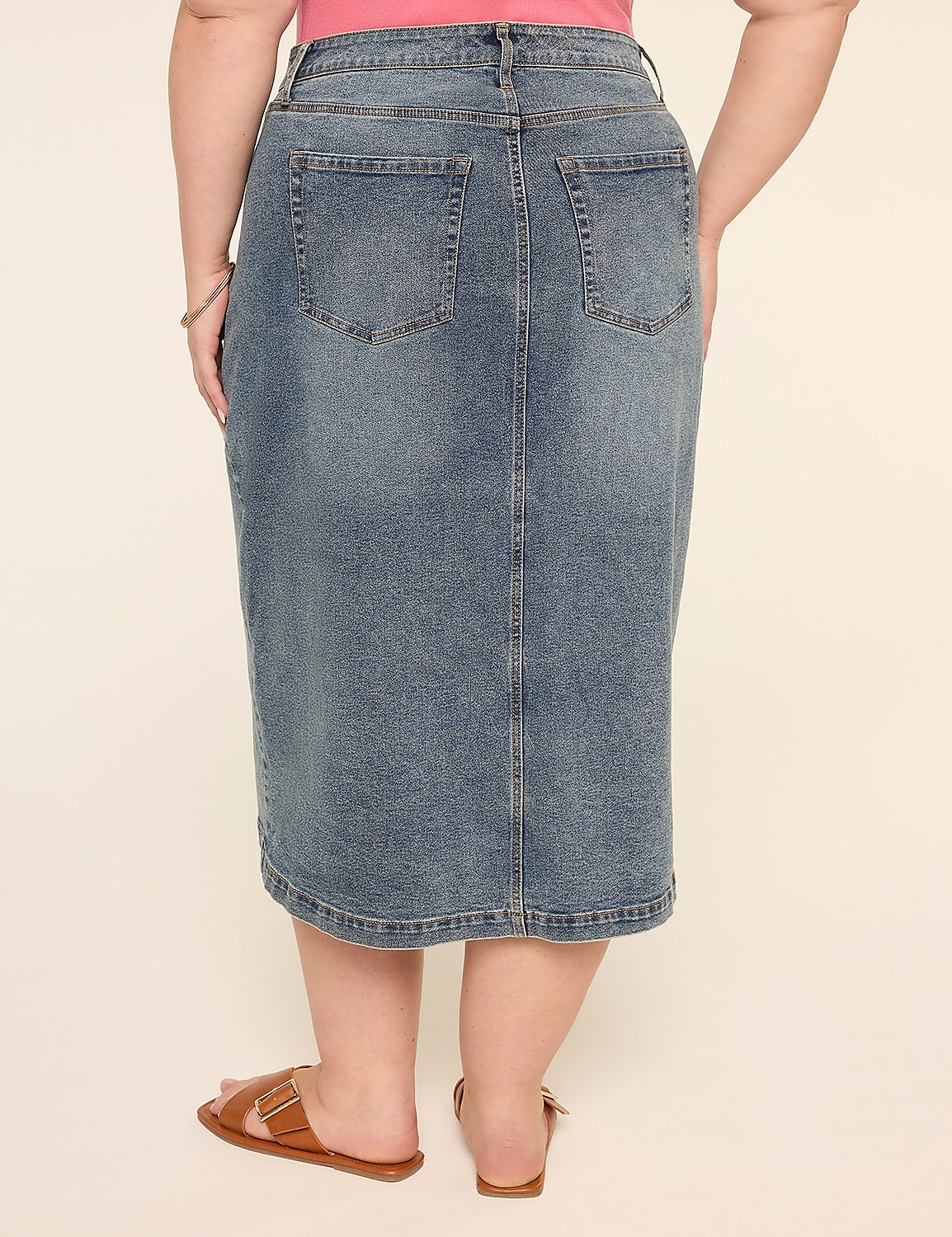 Denim Midi Skirt Product Image 2
