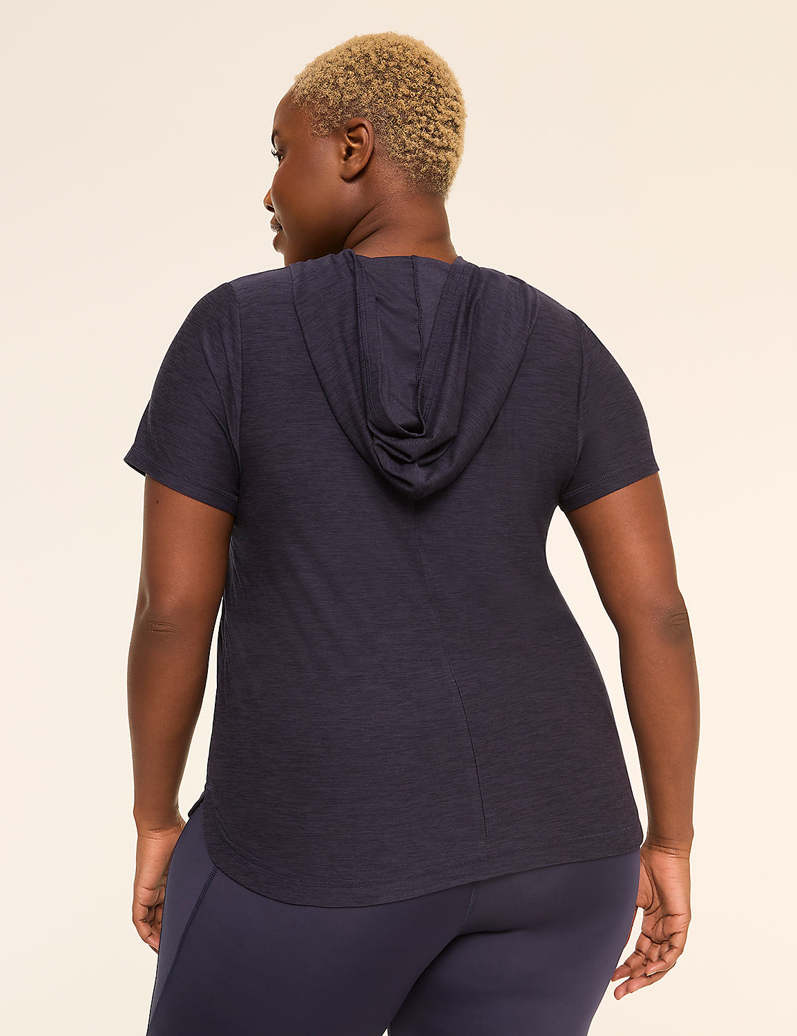 LIVI Soft Short-Sleeve V-Neck Hoodie Product Image 2
