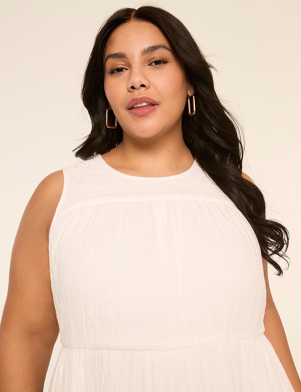 Gauze Tiered Midi Dress Product Image 3