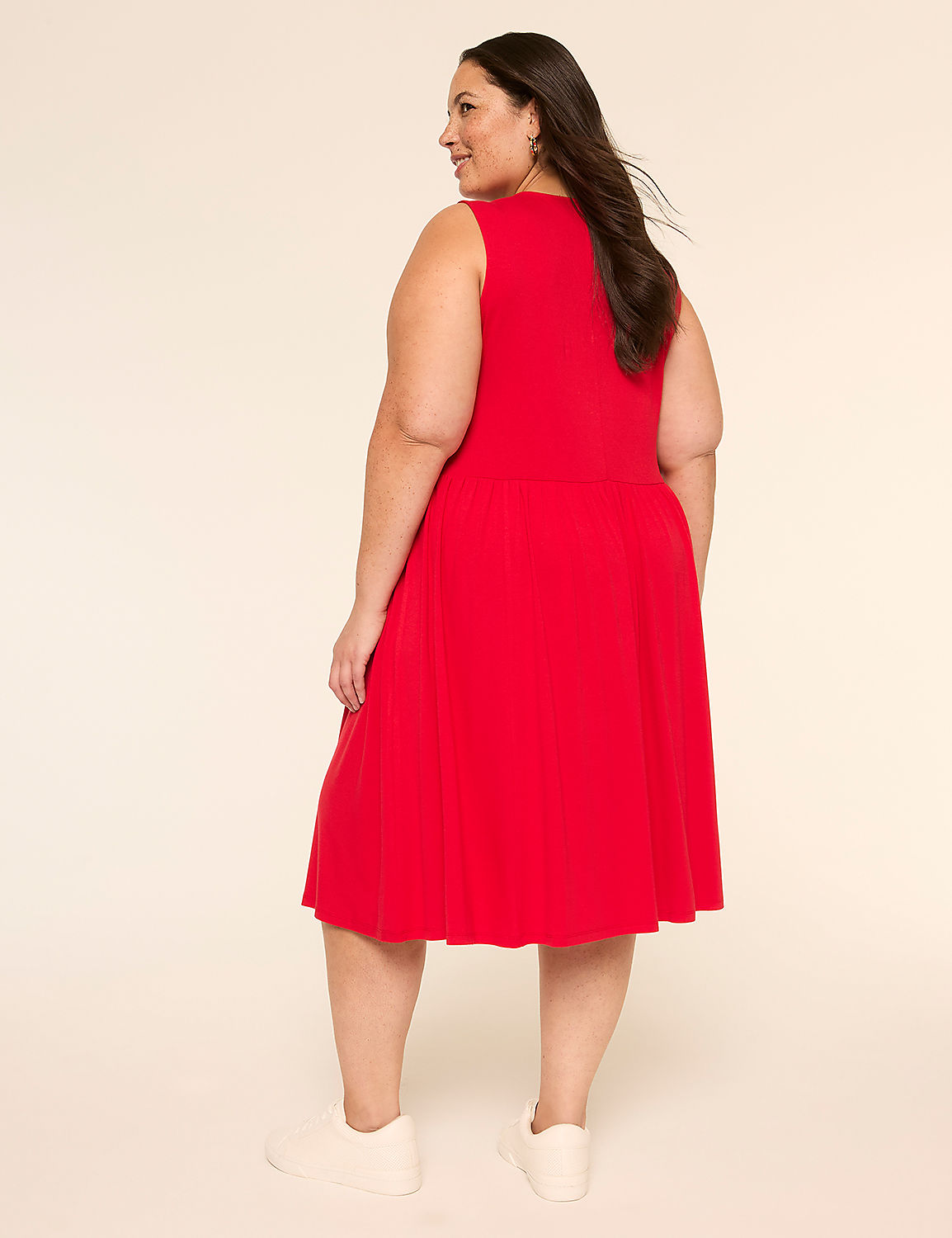 Sleeveless V-Neck Easy Swing Dress Product Image 2