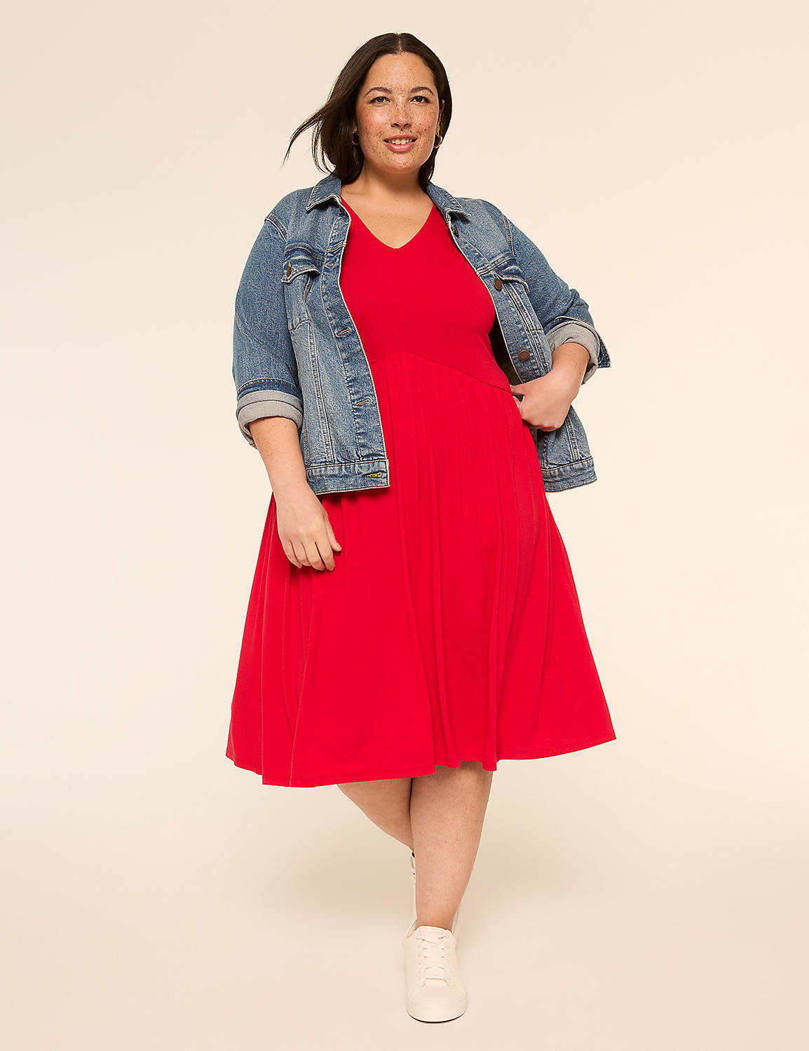 Sleeveless V-Neck Easy Swing Dress Product Image 4
