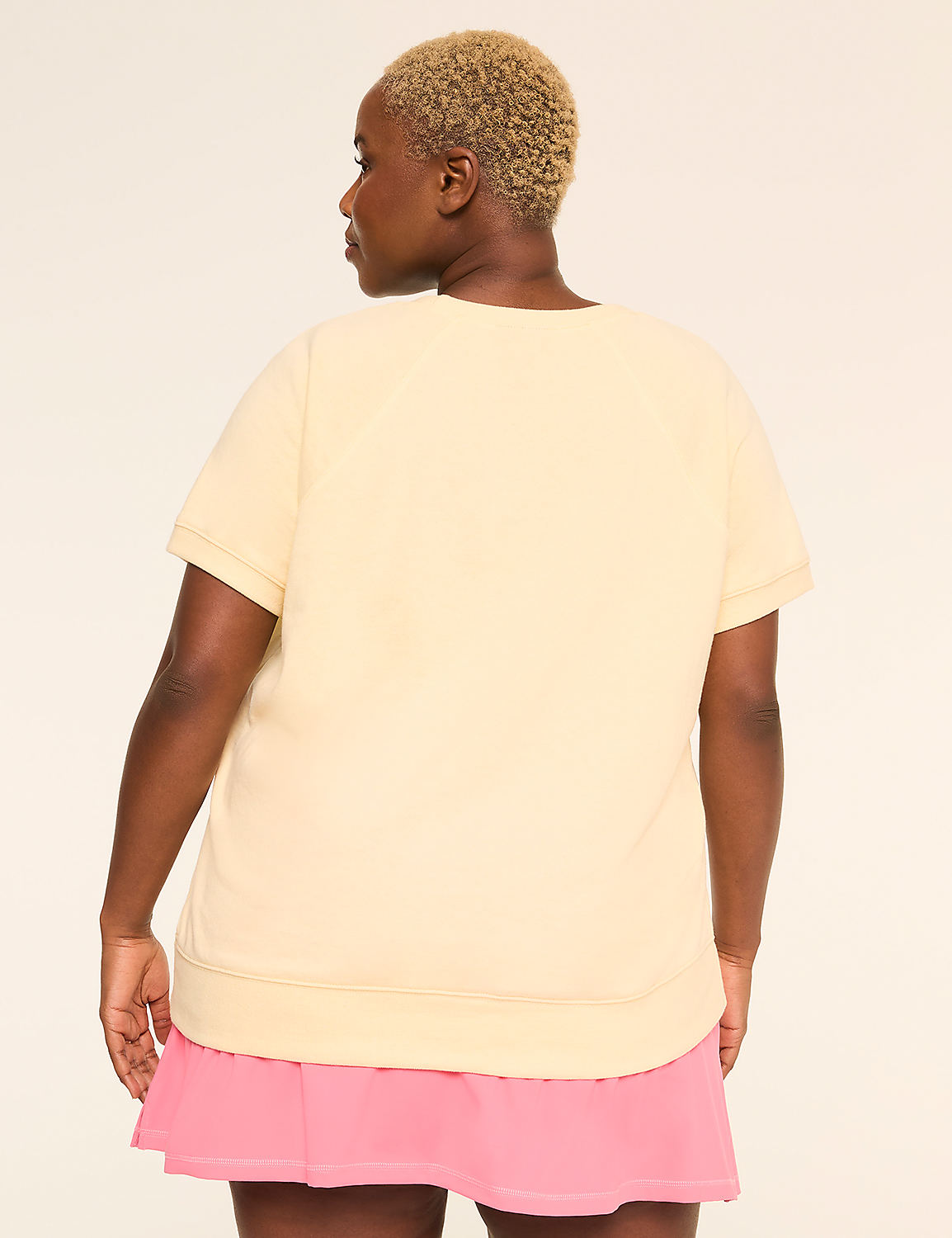 LIVI French Terry Short-Sleeve Graphic Sweatshirt Product Image 2