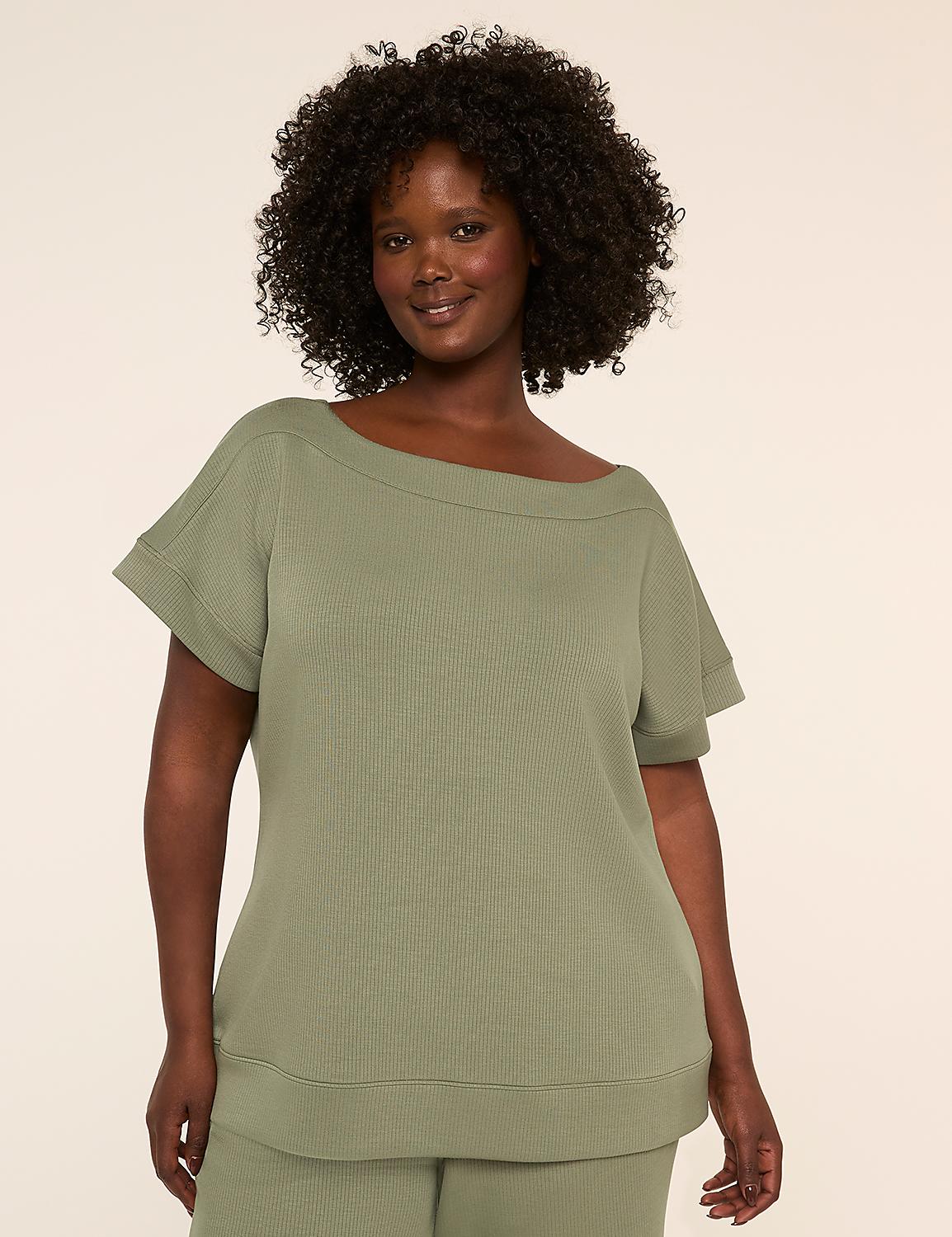 LIVI Ribbed Journey Boatneck Top Product Image 1