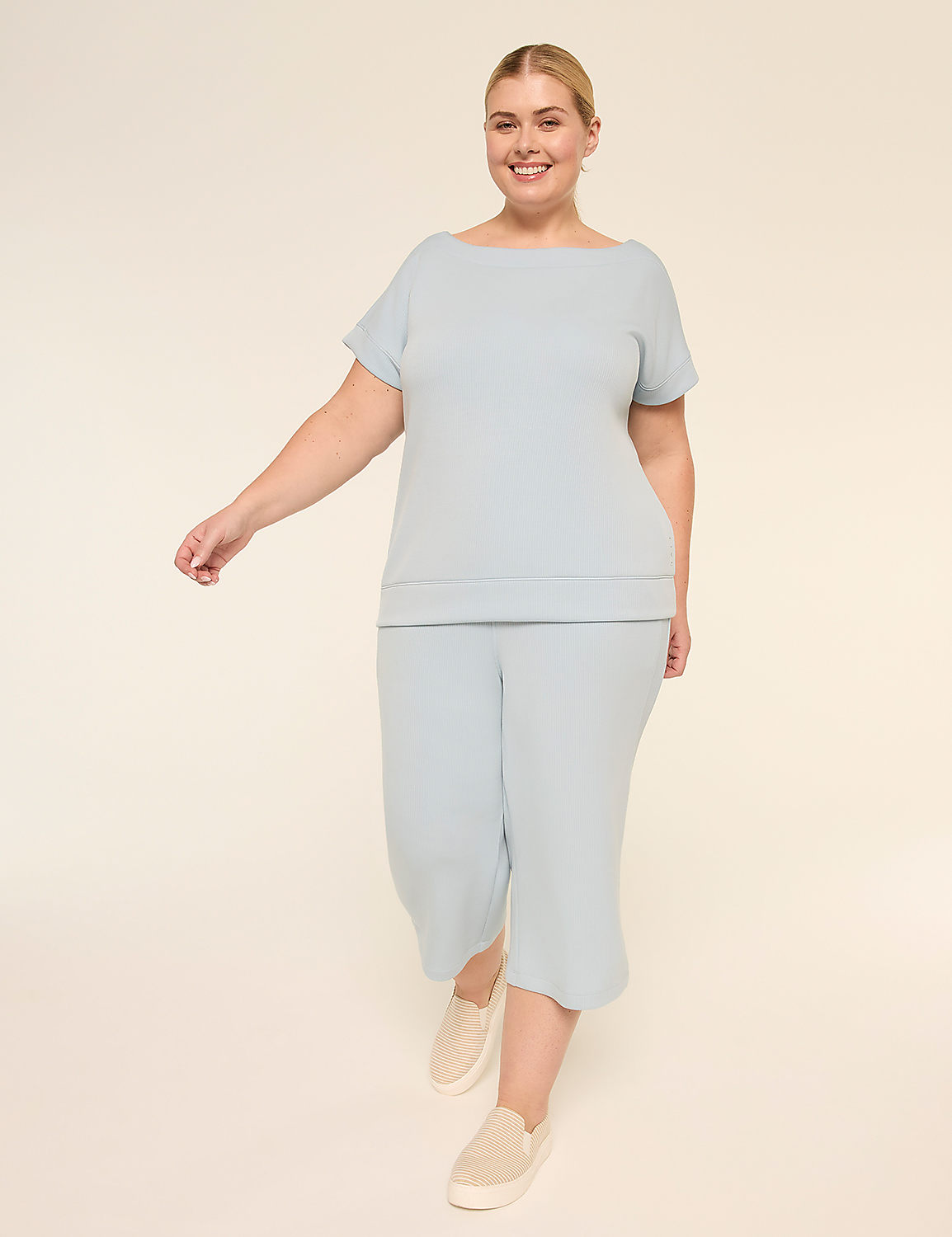 LIVI Ribbed Journey Boatneck Top Product Image 3
