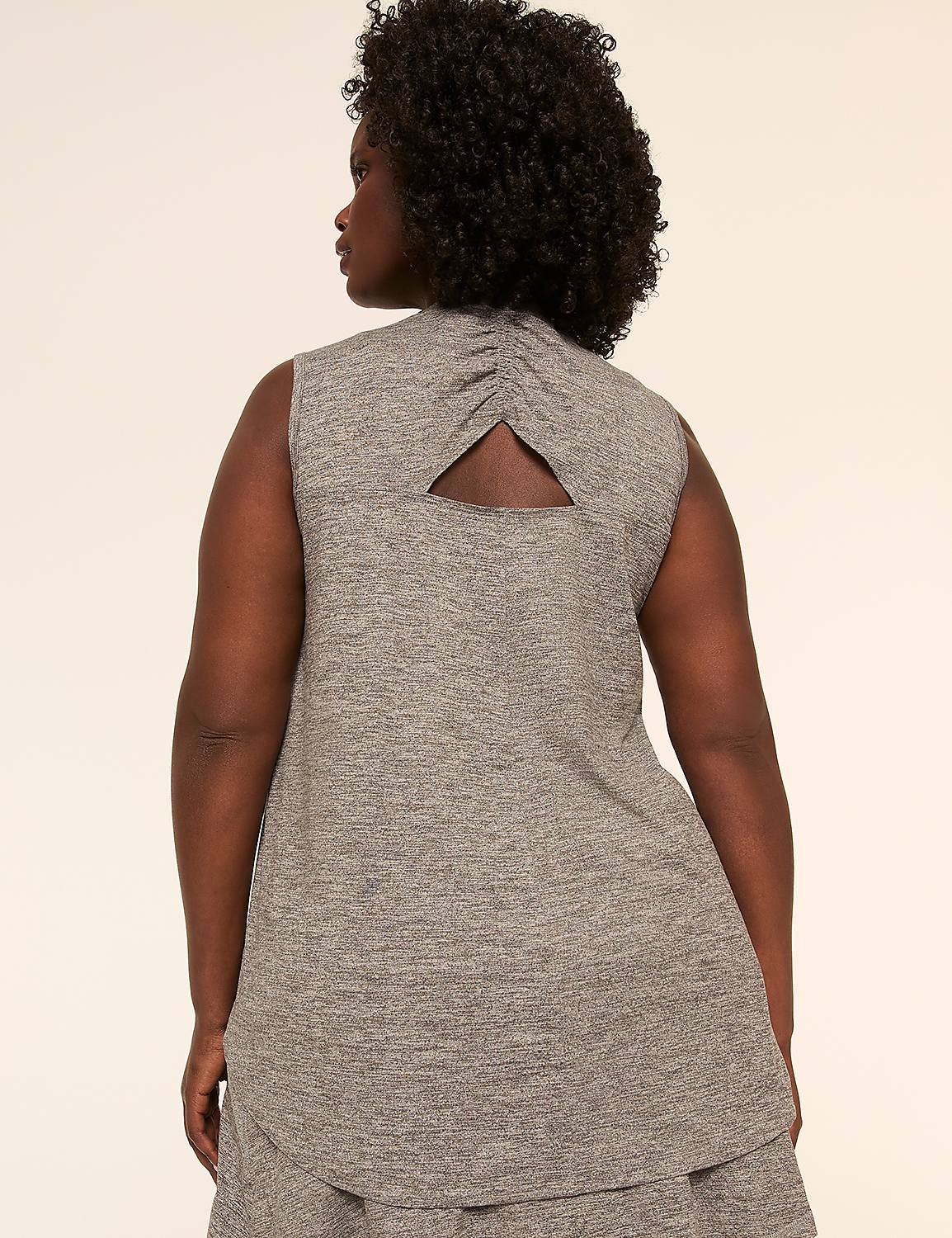 LIVI Soft Marled Ruched-Back Tank Product Image 2