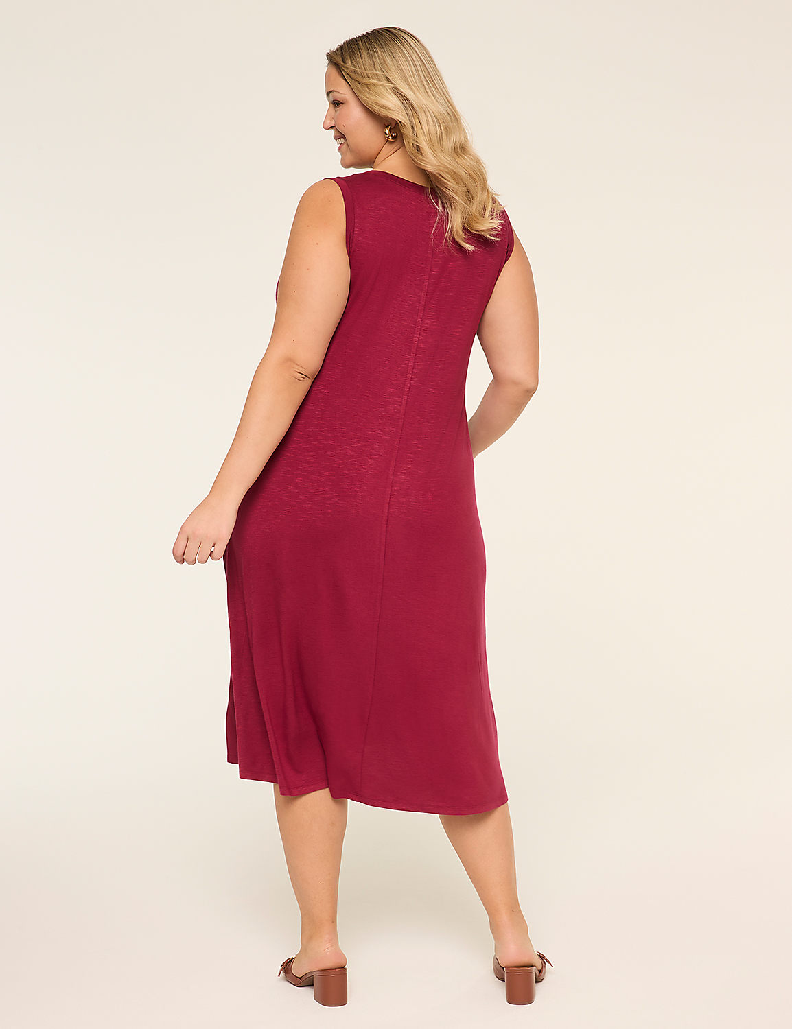 Swing V-Neck Tank Dress Product Image 2