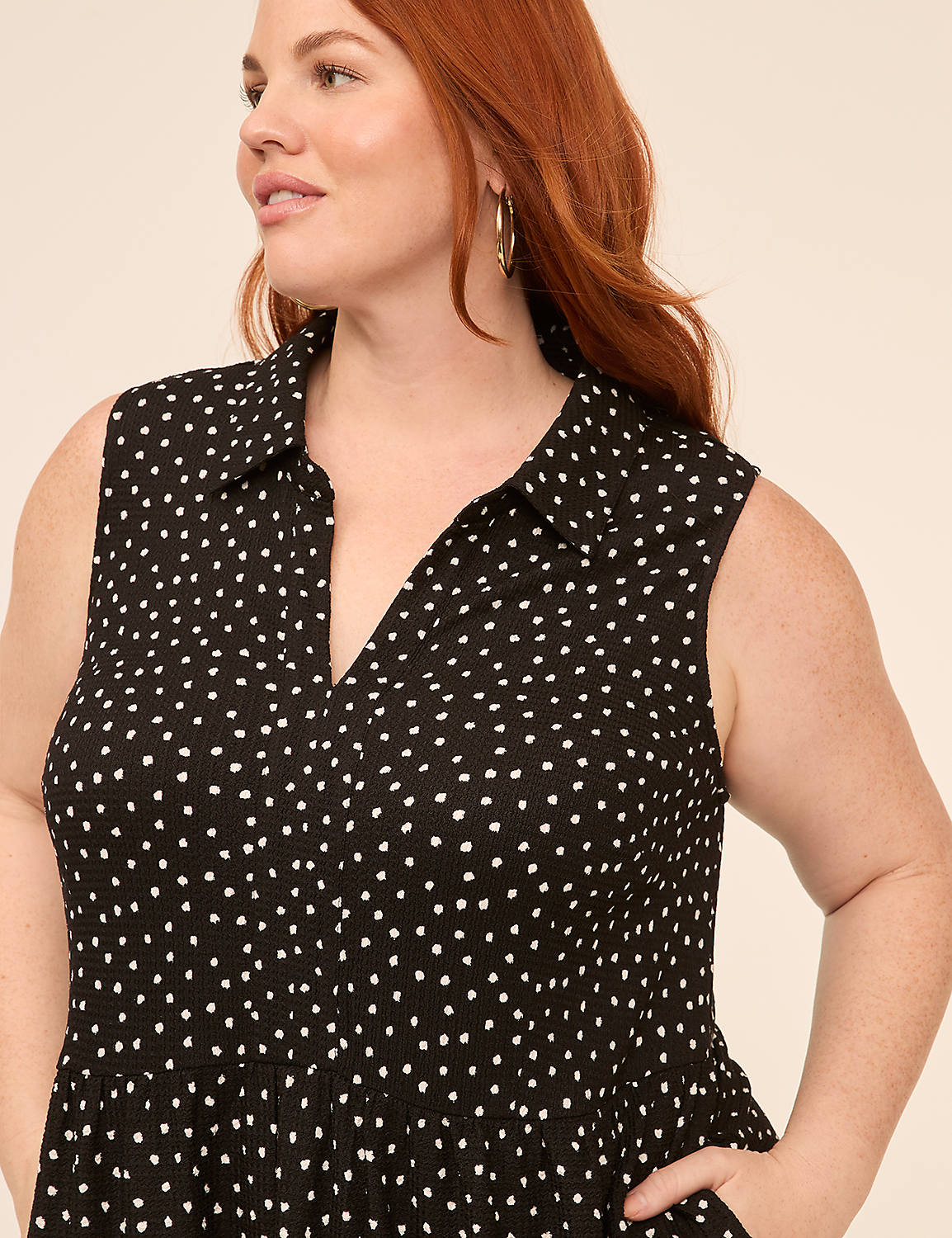 Sleeveless Collared High-Neck Maxi Dress Product Image 3