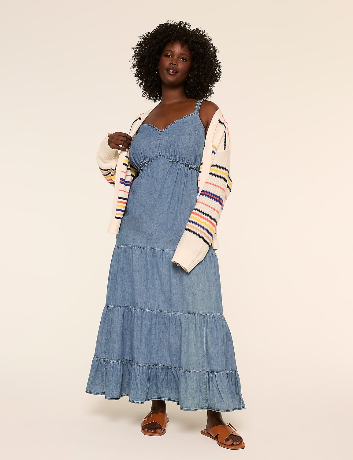 a line denim maxi dress A Line Denim Maxi Dress