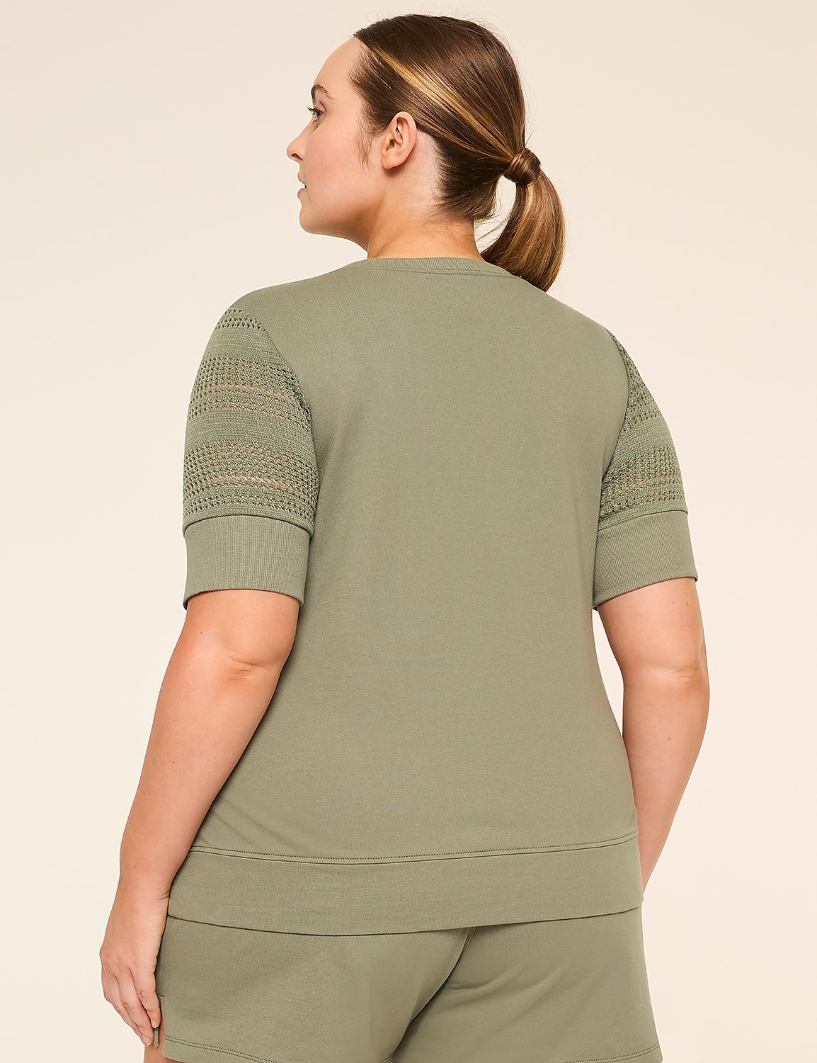 LIVI French Terry Elbow-Sleeve Sweatshirt Product Image 6