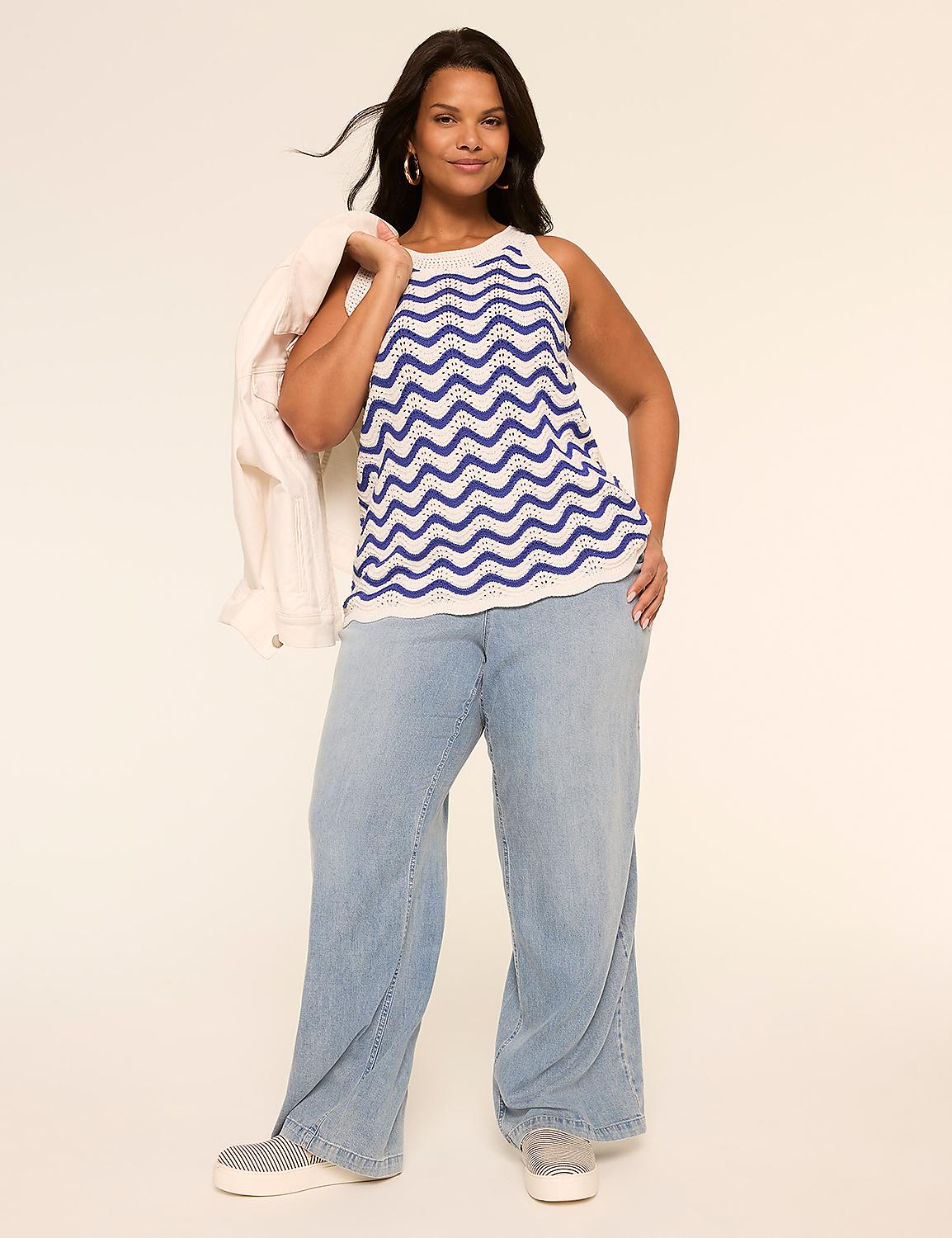 Crew-Neck Sweater Tank Product Image 3