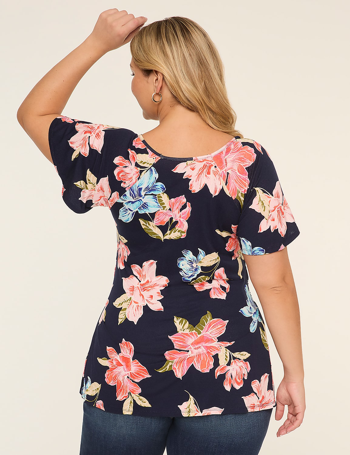 Flutter-Sleeve Sweetheart-Neck Peplum Top Product Image 2