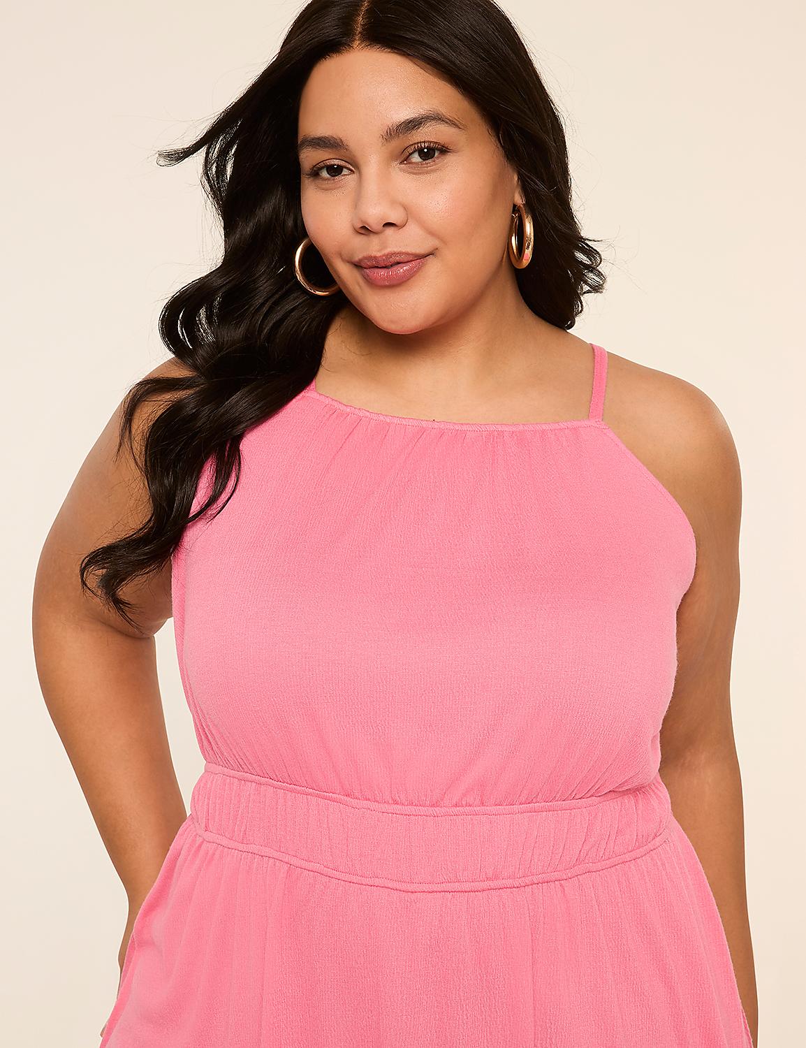 Apron Halter-Neck Peplum Tank Product Image 4