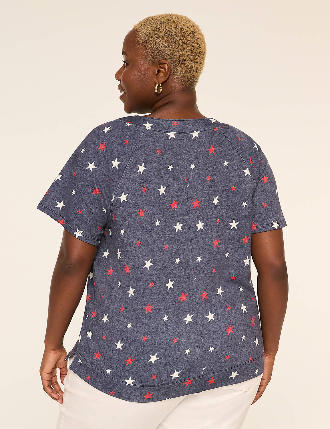 French Terry Lace-Up Top Product Image 2