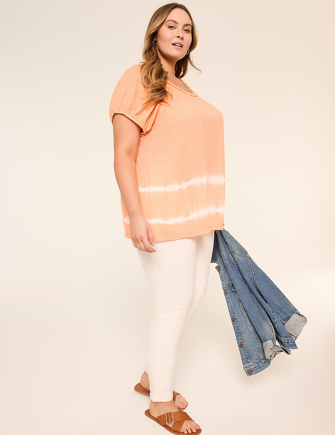 Short-Sleeve Braided-Neck Top Product Image 5