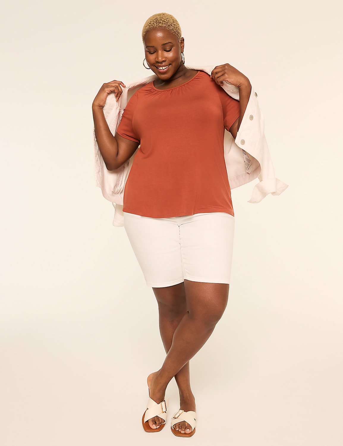 DreamFeel Short-Sleeve Crew-Neck Top Product Image 3