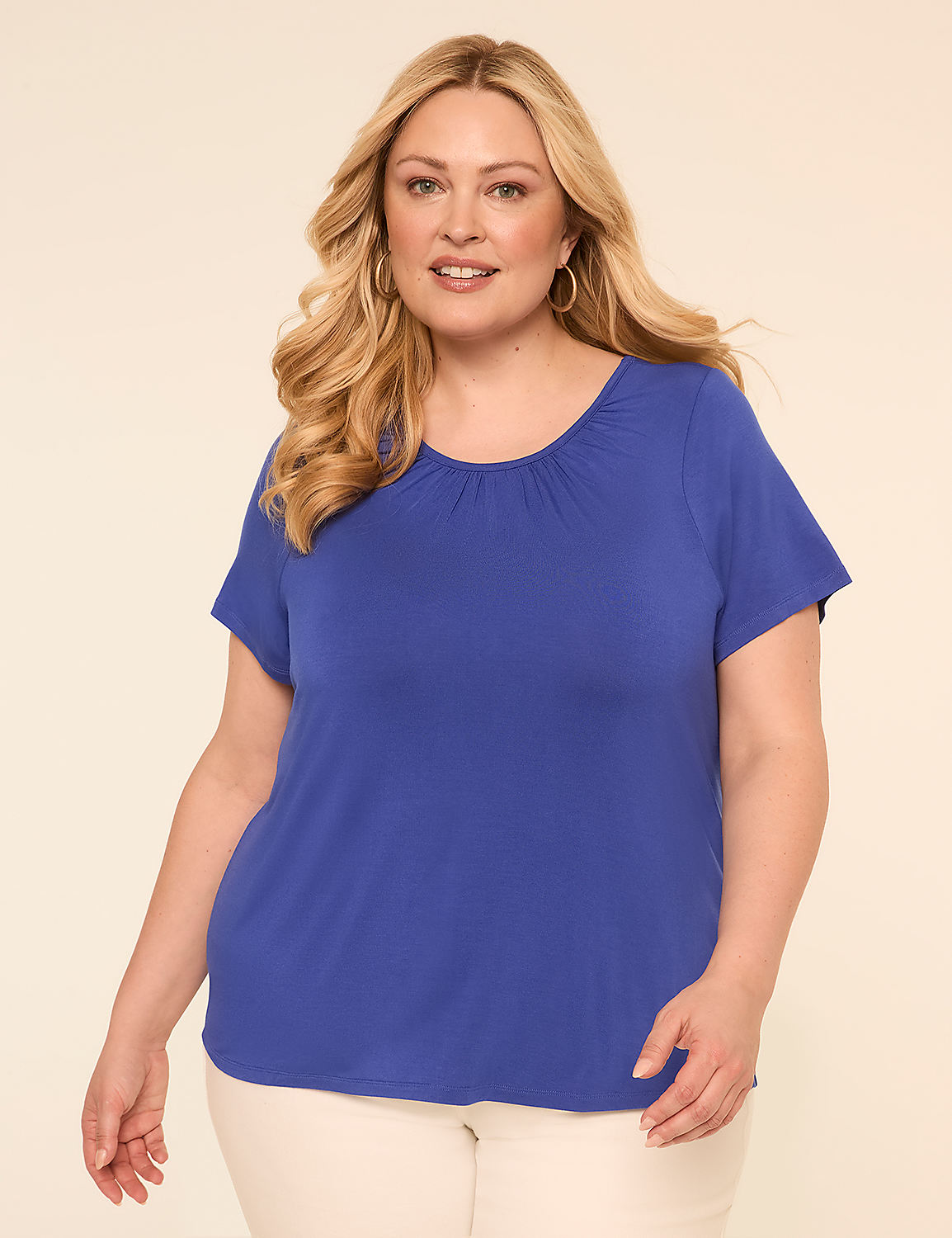 DreamFeel Short-Sleeve Crew-Neck Top Product Image 1