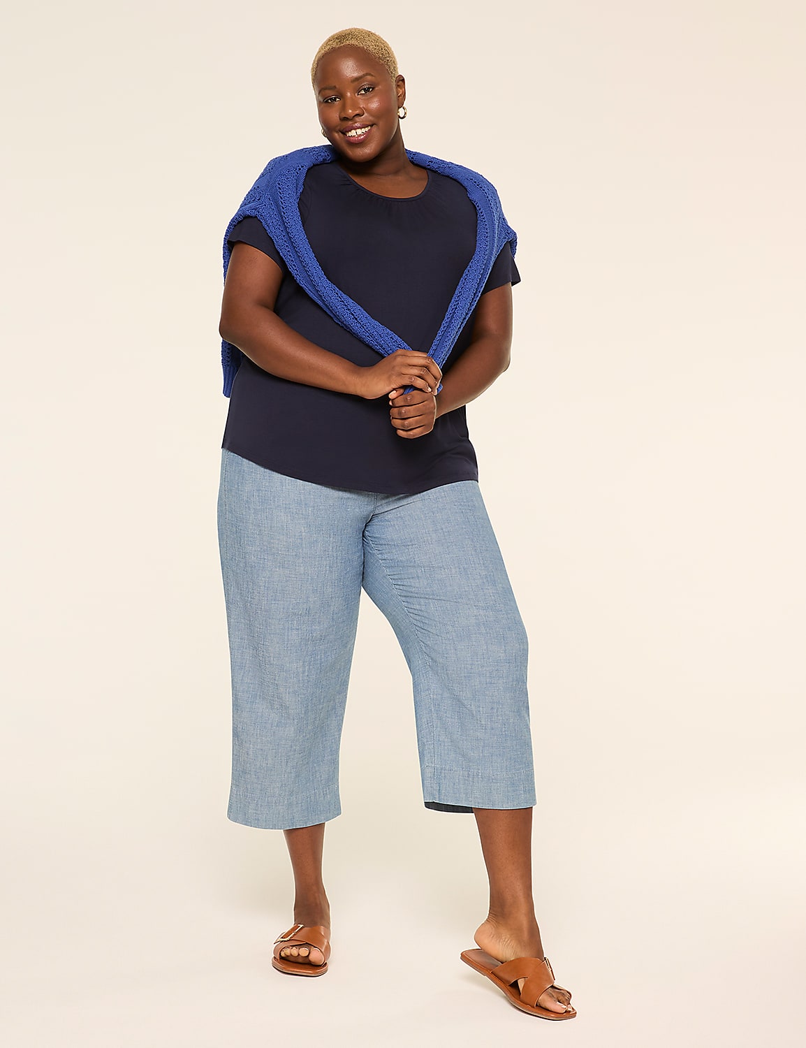 DreamFeel Short-Sleeve Crew-Neck Top Product Image 3