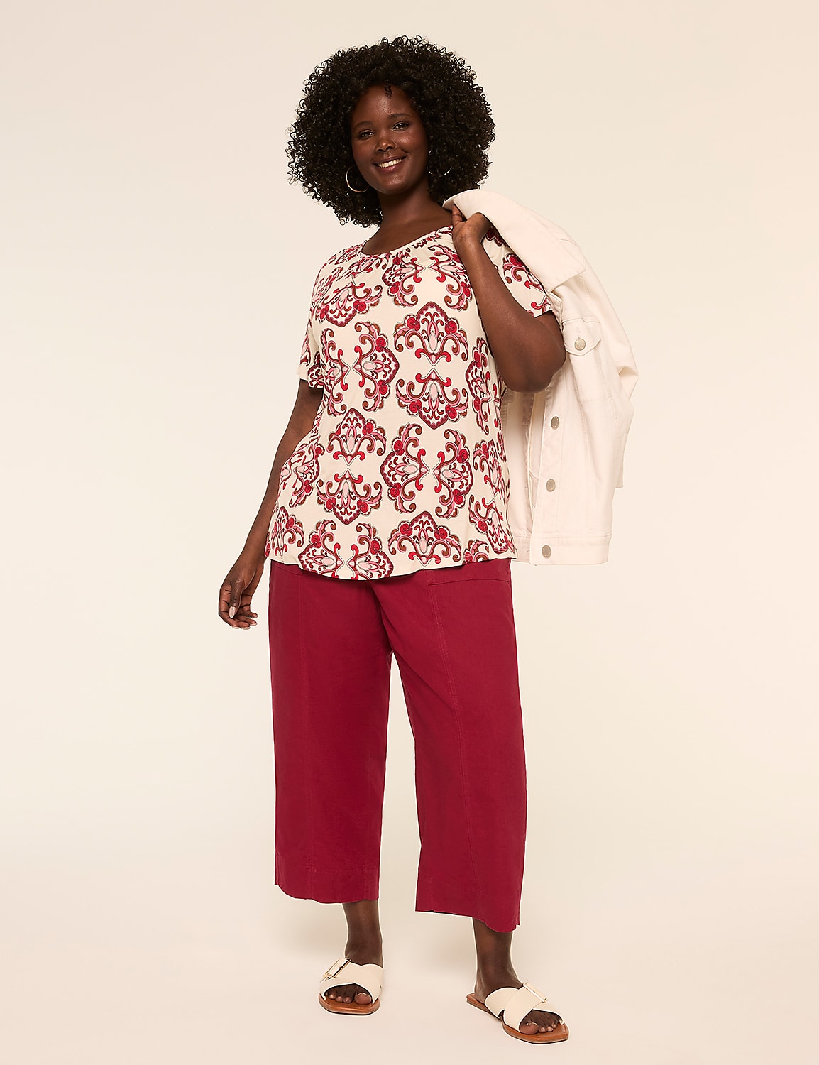DreamFeel Short-Sleeve Crew-Neck Top Product Image 3