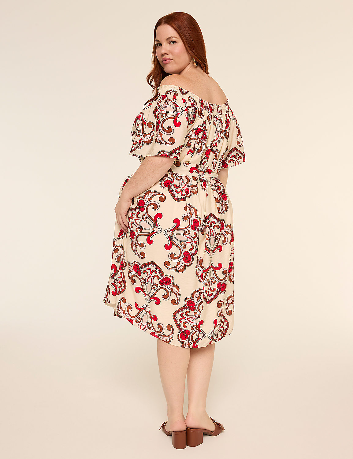 Off-The-Shoulder Tie-Waist Short Dress Product Image 2