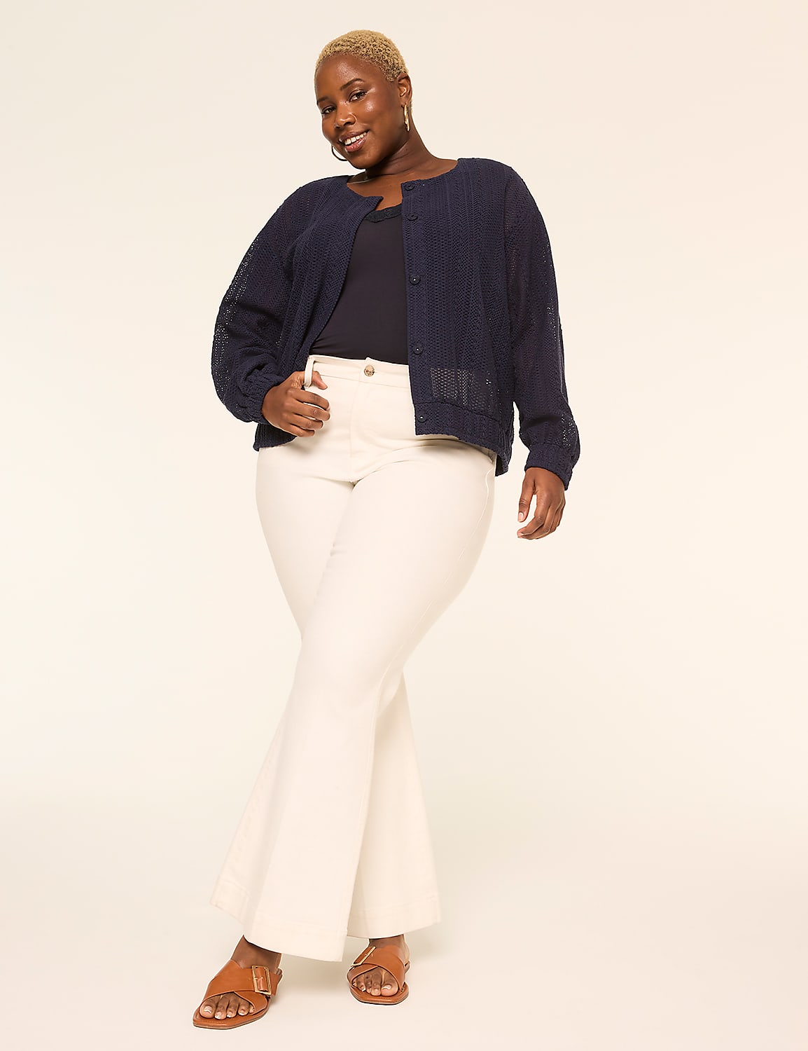 Eyelet Bomber Jacket Product Image 3