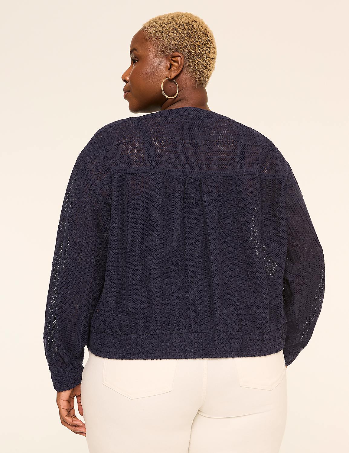 Eyelet Bomber Jacket | LaneBryant