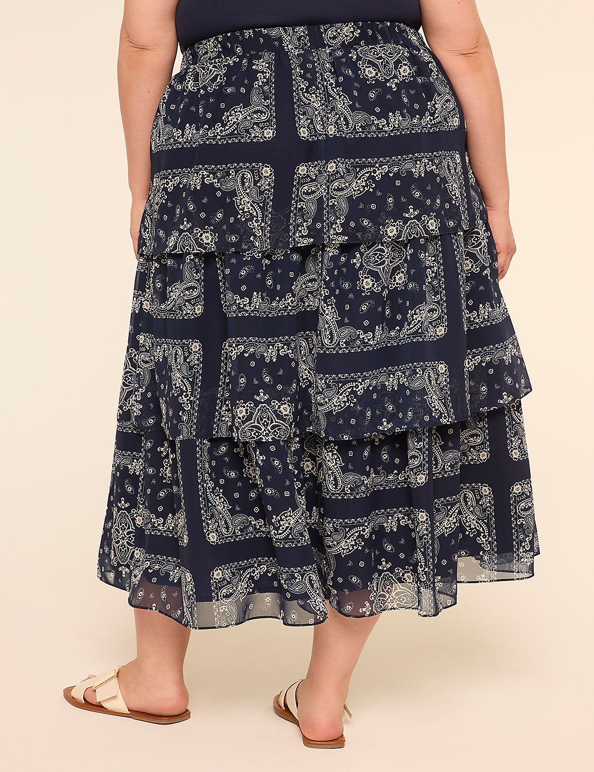 Tiered Chiffon Maxi Skirt Product Image 2