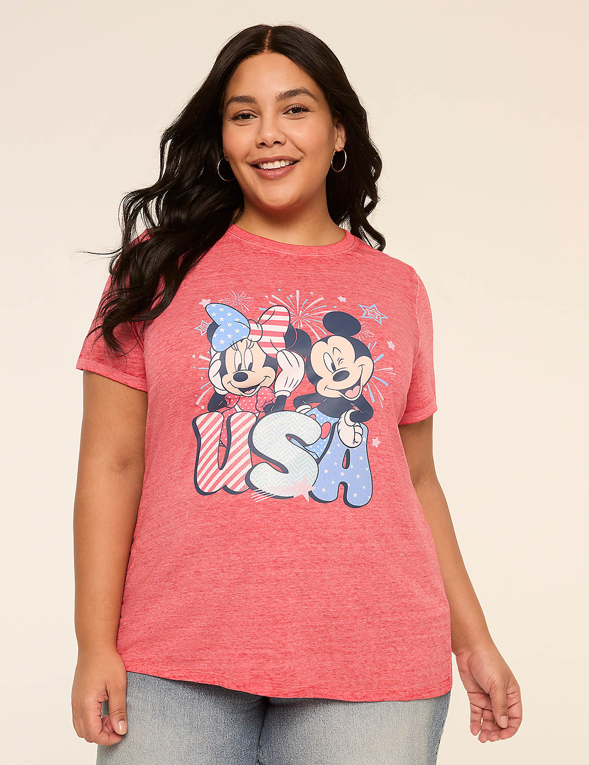 Mickey & Minnie USA Graphic Tee Product Image 1
