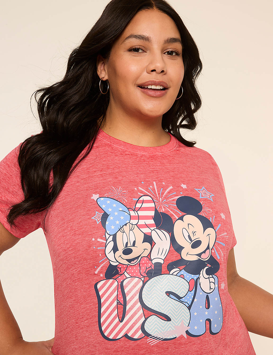 Mickey & Minnie USA Graphic Tee Product Image 4