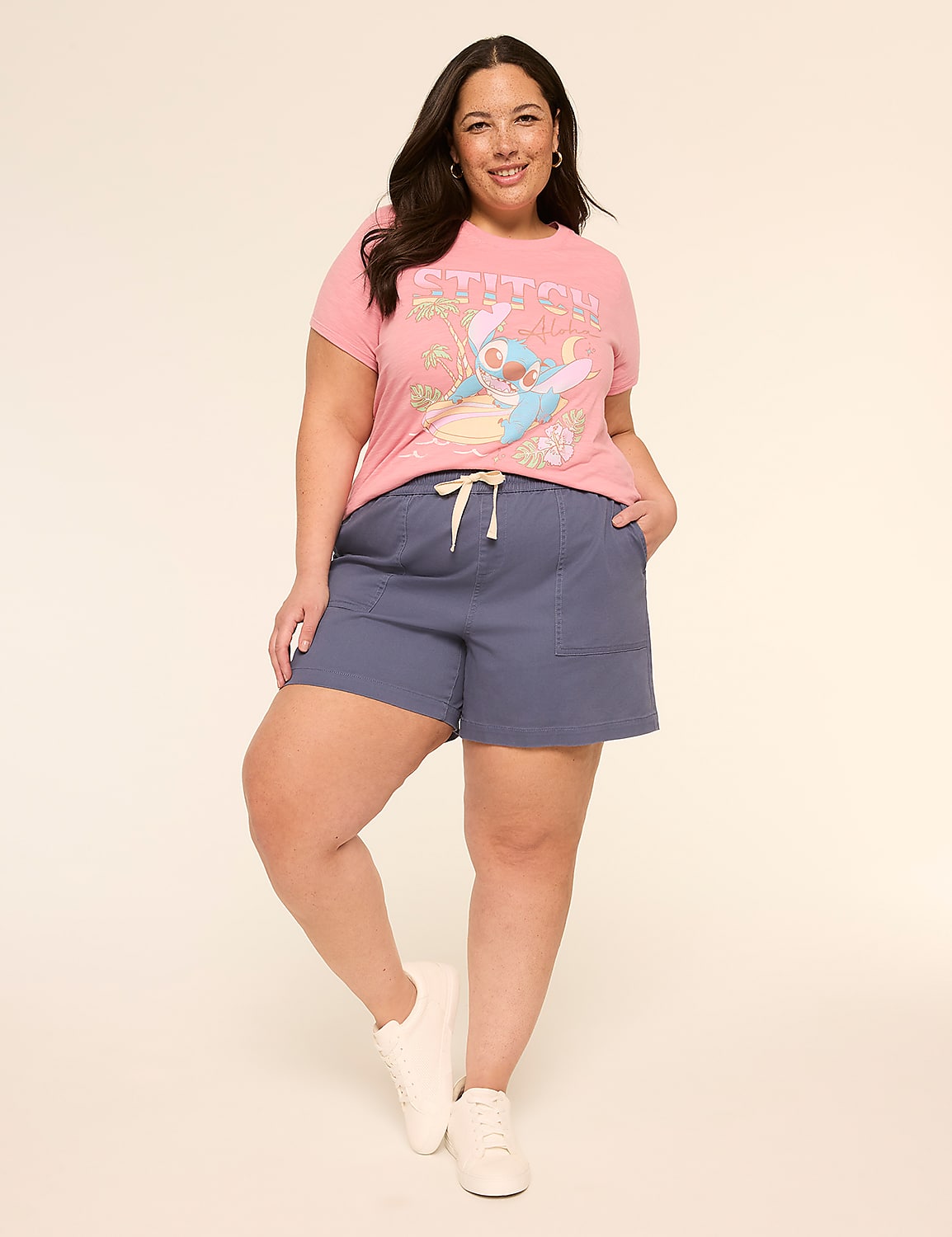 Stitch Aloha Graphic Tee Product Image 3