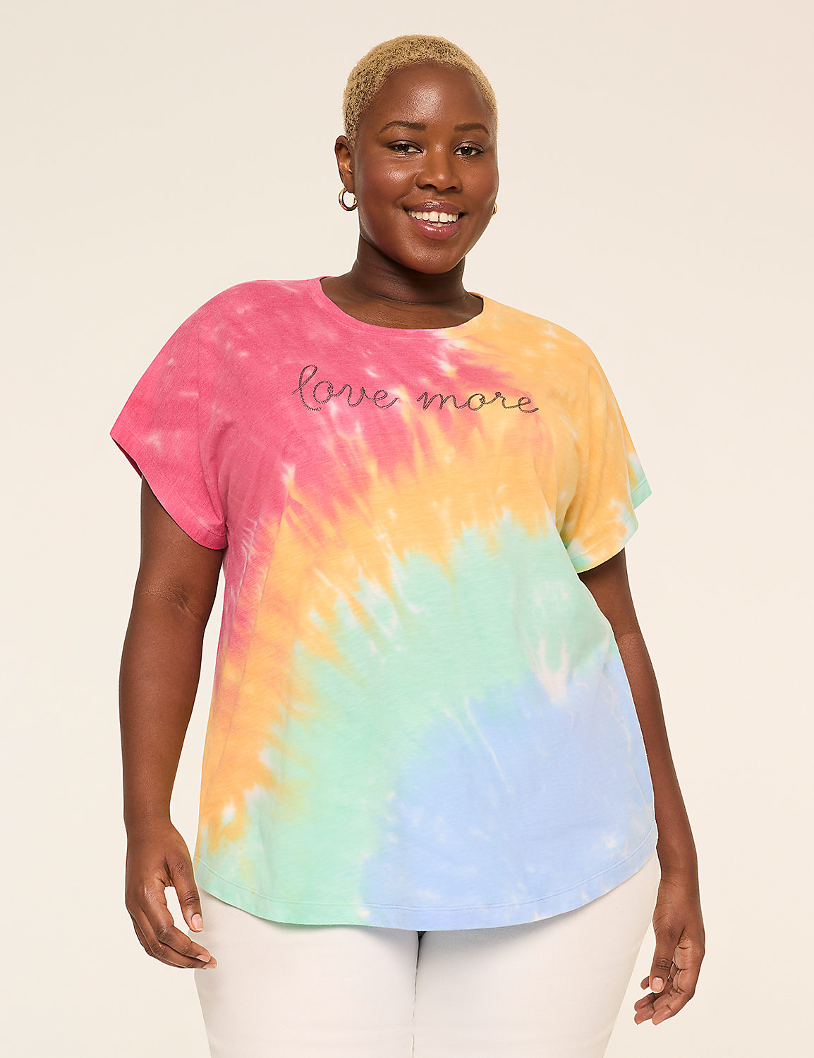 Tie-Dye Love More Graphic Tee Product Image 1