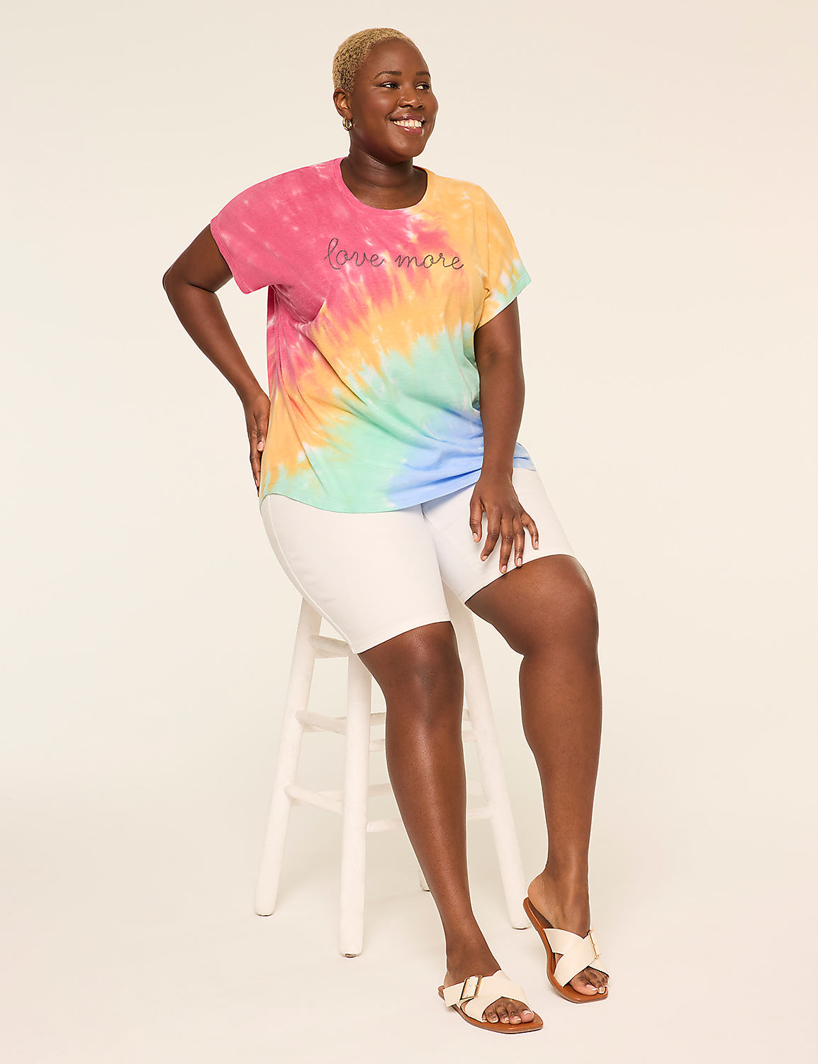 Tie-Dye Love More Graphic Tee Product Image 3