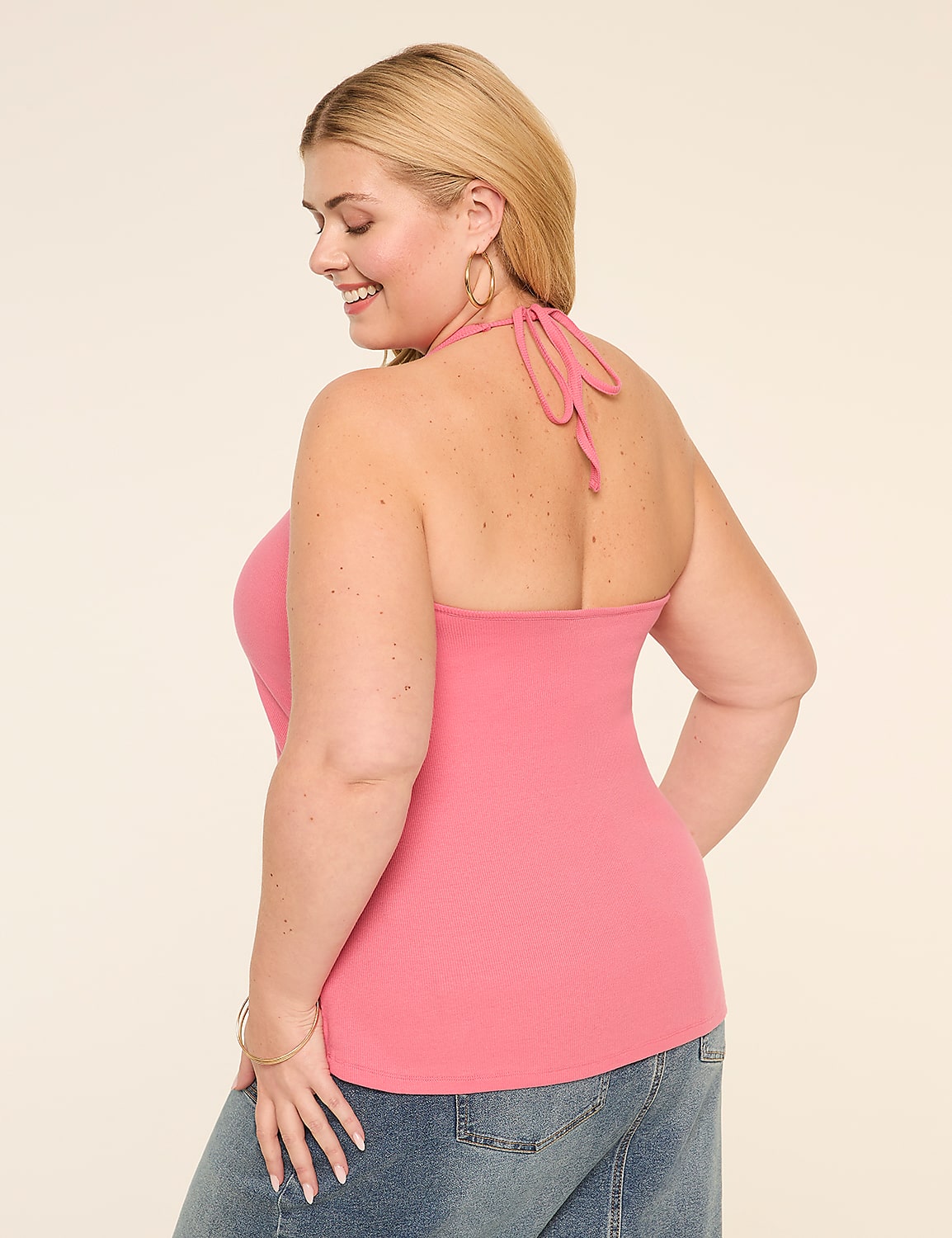 Deep V-Neck Halter Top Product Image 2