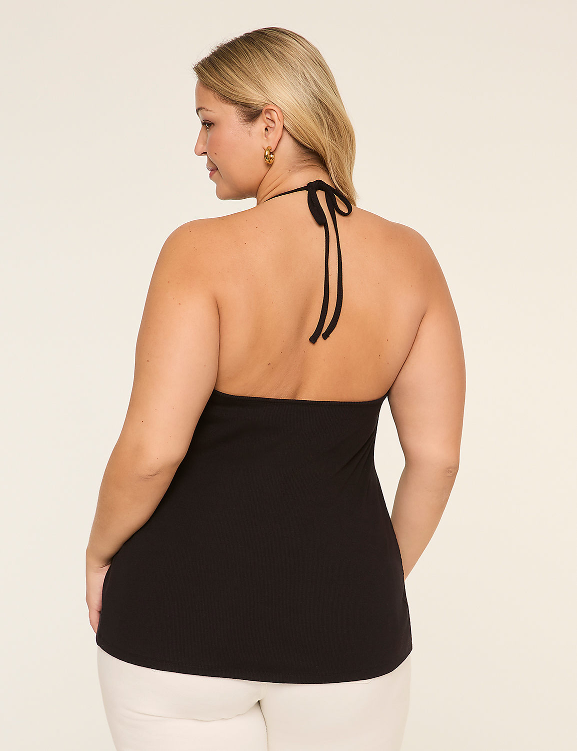 Deep V-Neck Halter Top Product Image 2