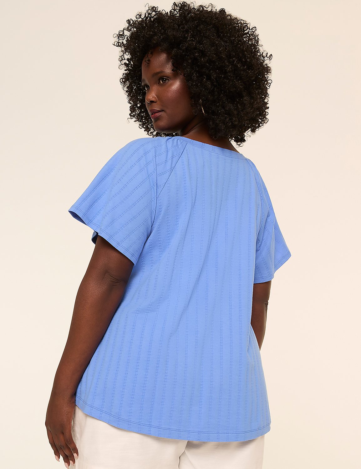 Shirred Flutter-Sleeve Top Product Image 2
