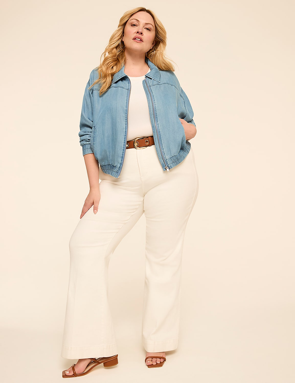 Denim Bomber Jacket Product Image 4