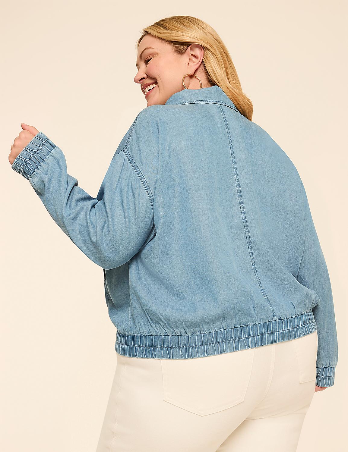 Denim Bomber Jacket Product Image 5