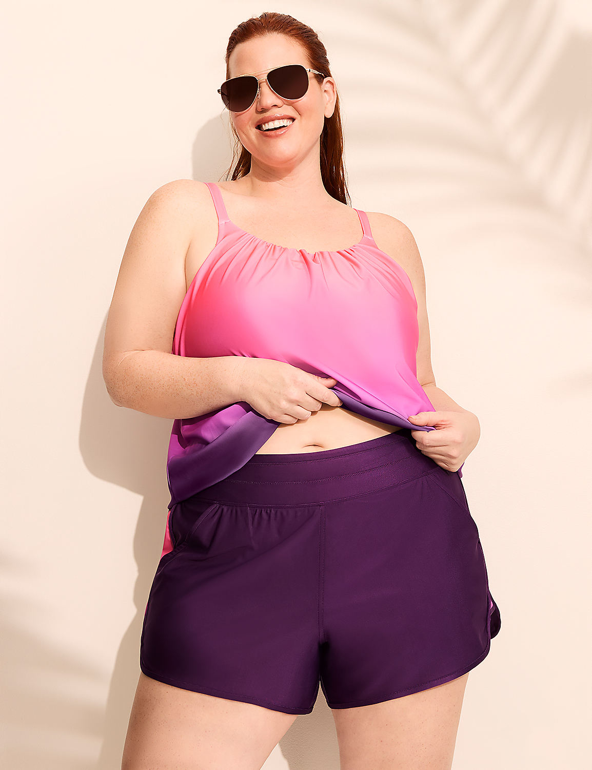 Ombre No-Wire Blouson Tankini Top Product Image 6