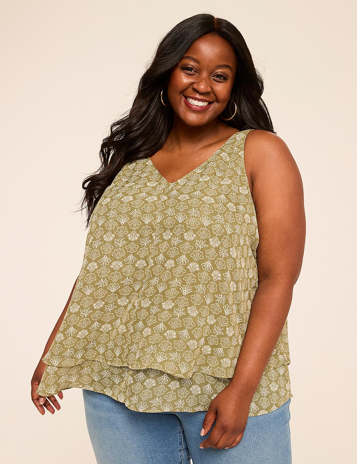 Swing Double-Layer Chiffon Tank Product Image 1