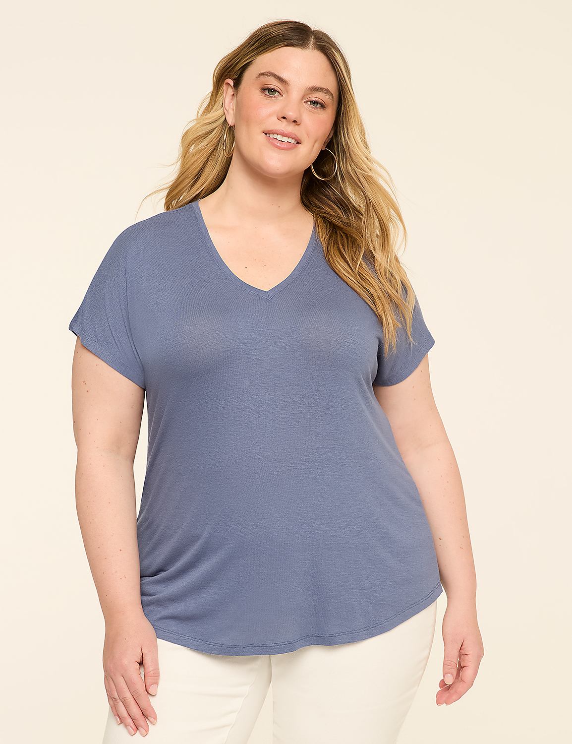 EveryWear Brushed V-Neck Tee Product Image 1
