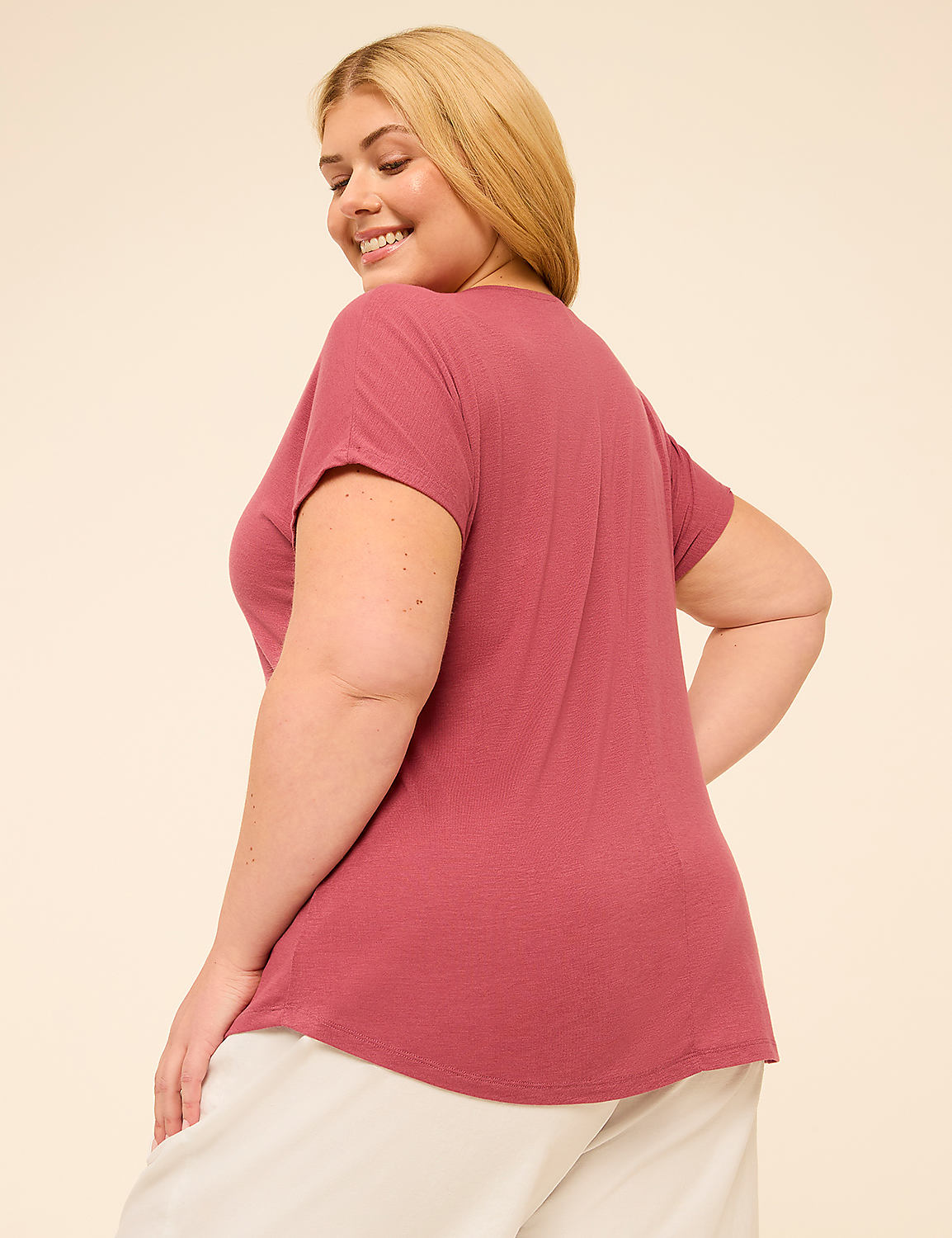 EveryWear Brushed V-Neck Tee Product Image 2
