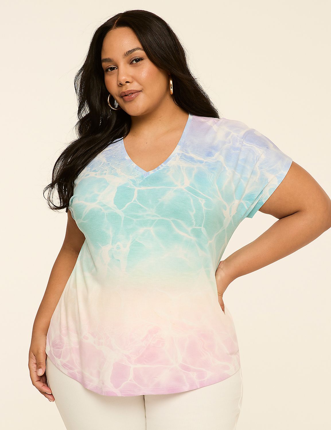 EveryWear Brushed V-Neck Tee Product Image 1