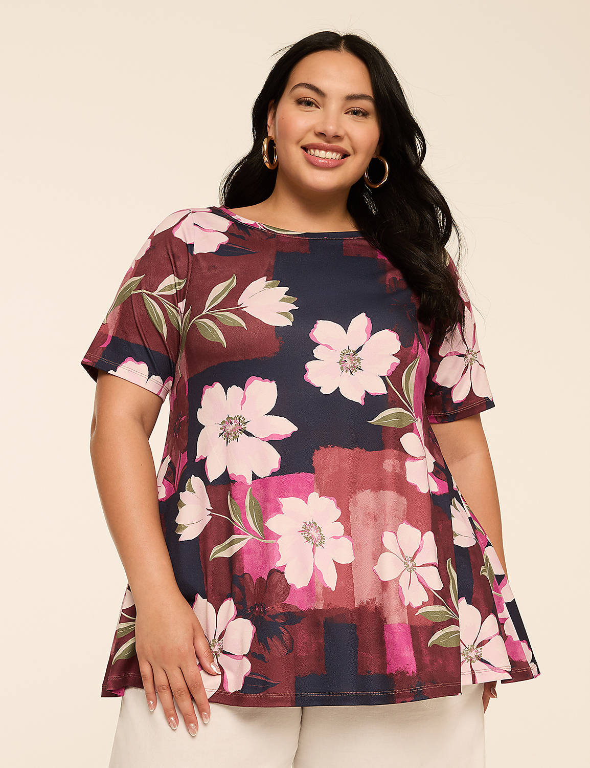 NEW Perfect Sleeve Boat Neck Swing Product Image 1