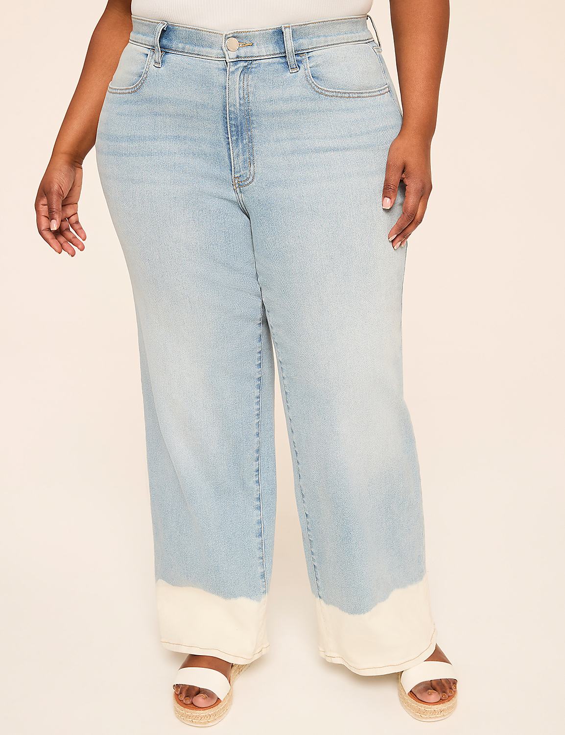 Dip-Dye Wide Leg Jean Product Image 1