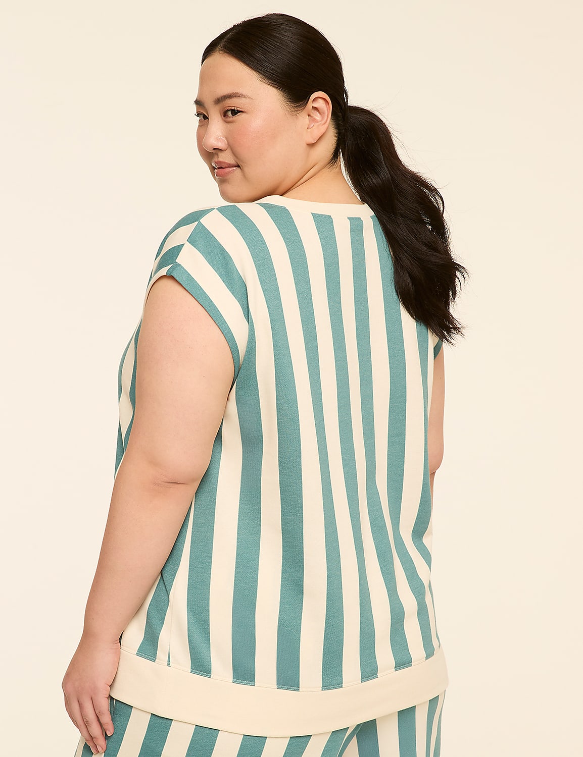 LIVI French Terry Striped Top Product Image 2