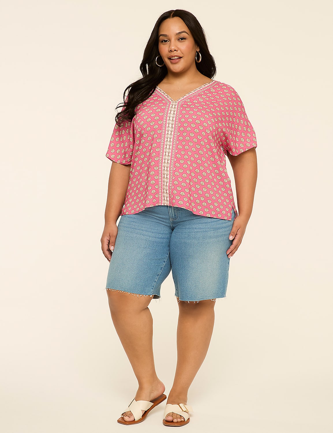 Dolman-Sleeve V-Neck Top Product Image 4