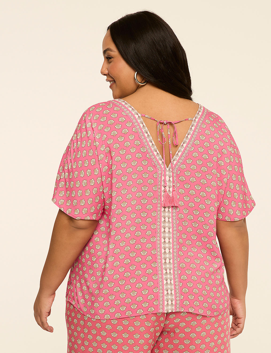 Dolman-Sleeve V-Neck Top Product Image 2