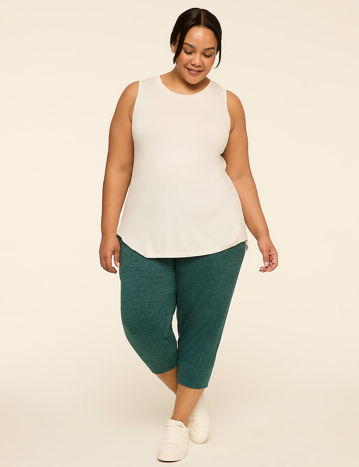 LIVI Soft Marled Capri Jogger Product Image 3