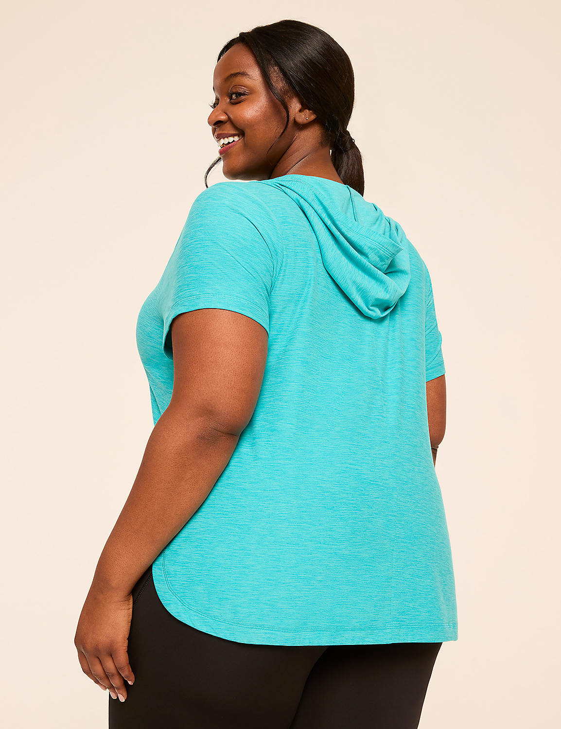LIVI Soft Short-Sleeve V-Neck Hoodie Product Image 2