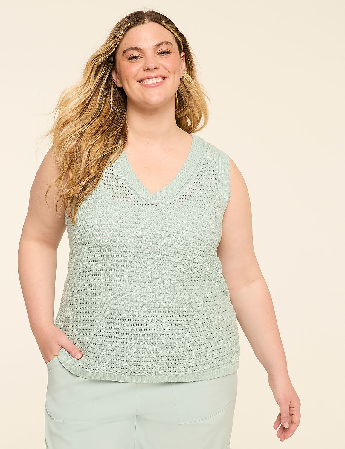 LIVI Textured Sweater Tank Product Image 1